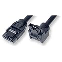 Link Depot 1-Meter SATA 6Gbps Cable, Straight to Left Angle (LD-SATA3L-1-M)