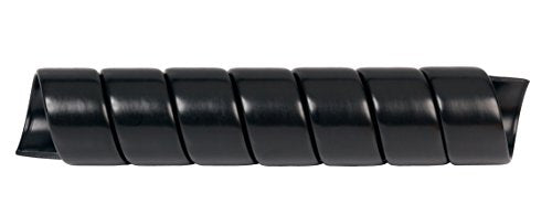 Caplugs 012C100Bk SPSS Series - Plastic Safeplast Safe-Spirals, Spiral Wrap Hose & Cable Protector, Black HD-PE, 0.5" OD x 100' L Hydraulic