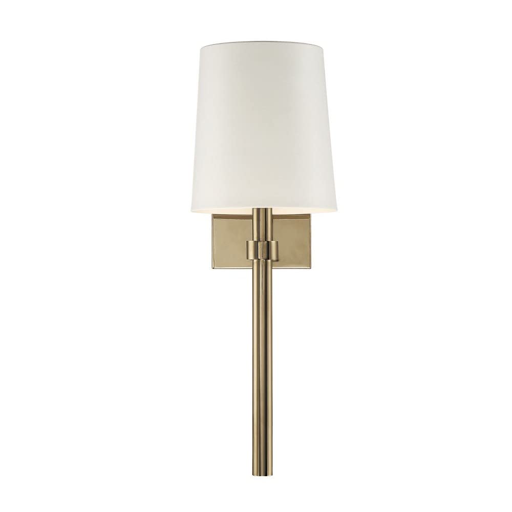 Crystorama Bromley 1 Light Polished Nickel Sconce