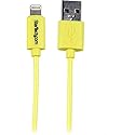 StarTech.com 1m 3ft Yellow Apple 8pin Lightning to USB Cable iPhone iPod iPad - Colored Lightning Charge Sync Cable for Yellow iPhone 5c (USBLT1MYL)