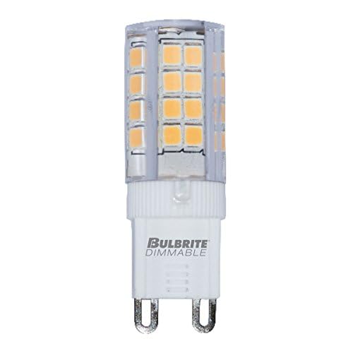 Bulbrite LED Mini T6 Dimmable Bi-Pin Base (G9) Light Bulb 40 Watt Equivalent 3000K, Clear 1-Pack