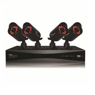 Night Owl P-85-4624N 8 Channel 960H DVR with 500GB Hard Drive and 4 Hi-Res Cameras (Black)