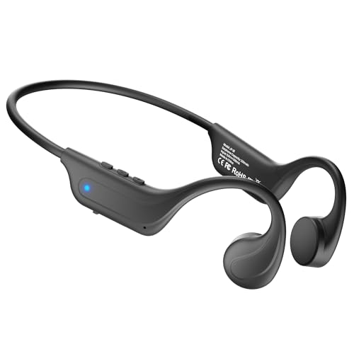 New Bone Conduction Headphones Bluetooth 6.0, Open Ear Earbuds with Mic, Premium Sound, 3 EQ Modes, 10H Playtime, 25g Lightweight, IP65 Waterproof