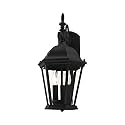 Livex Lighting 7560-14 Hamilton 3-Light Cast Aluminum Outdoor Wall Lantern with Clear Beveled Glass, 22" x 12" x 12", Black