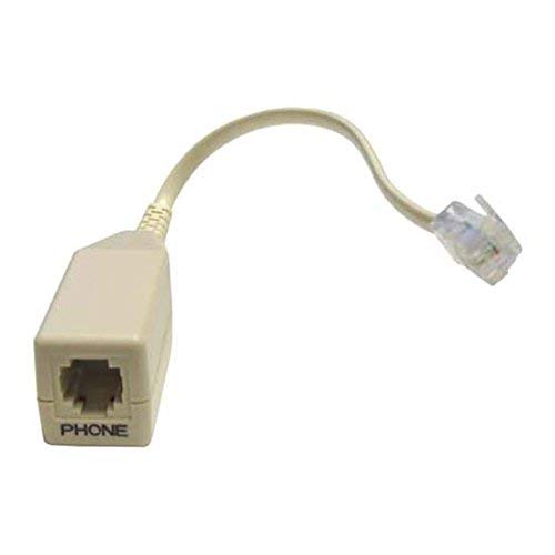 Filter Line Conditioner in-Line Micro Filter Single Phone RJ-11 Jack EZ Coupler with 3" Cord, Static Noise for Improved Clarity