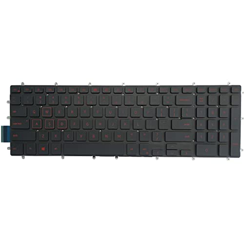 Laptop Replacement Keyboard Fit Dell Inspiron 7567 7566 7577 7587 7570 7580 7778 7779 7577 7773 US Layout (Red Word)