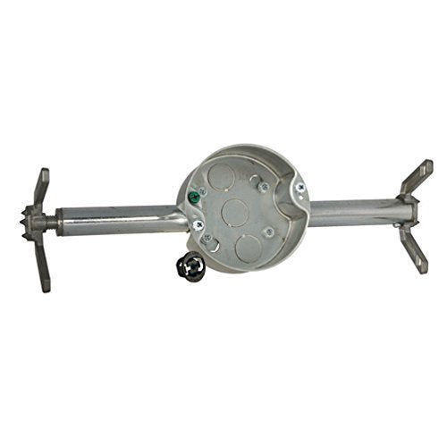 3 Pack of Hubbell Raco 936 4 in. Round Retro-Brace Ceiling Fan-Rated Support, 4 in, Gray