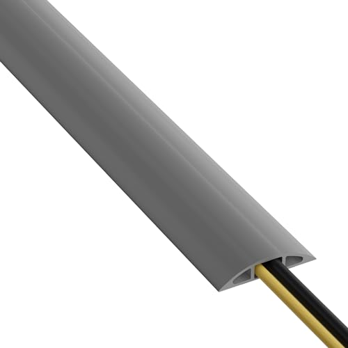 D-Line 30ft Floor Cord Cover, Floor Cable Protector, Extension Cord Cover, Protect Wires & Prevent Cable Trips, Cable Management Solution - Cord