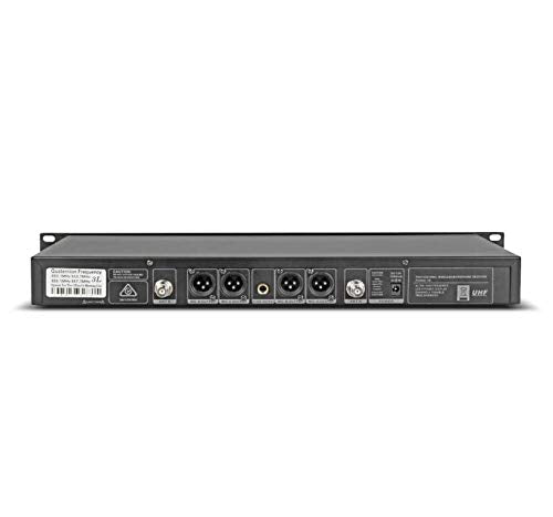 Frequency B Wireless Microphone System 4 Channel 4 Lavalier 4 Bodypacks 4 Lapel Mic 4 Headsets UHF for Karaoke System Church Speaking Conference