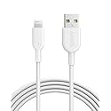 Anker Powerline II Lightning Cable,Apple MFi Certified,USB Charging/Sync Lightning Cord Compatible with iPhone 11 Series/SE/Xs/XR,and More(6FT,White)