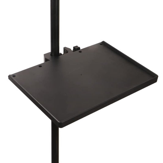 Microphone Stand Tray Mount Clamp on Rod Holders, Microphone Stand Desk with 9.44" X 6.88" for Stage, Music Sheet, Live Streaming, Recording (Stand