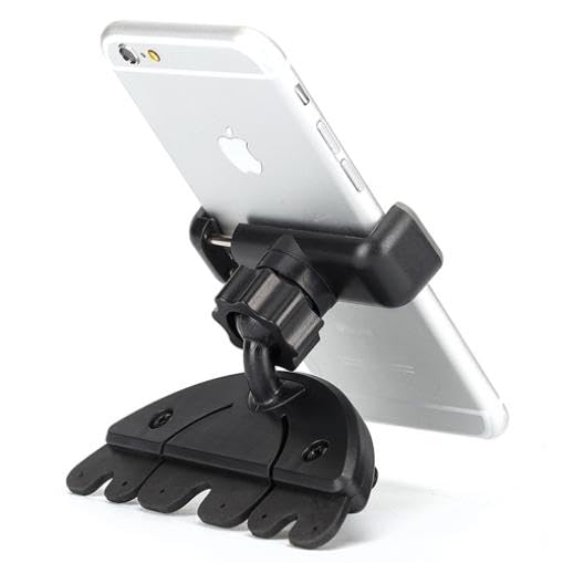 Selna Car Mount CD Slot Holder Compatible with Samsung Galaxy S25 Edge, Cradle Swivel Dock Strong Grip CD Player Slot