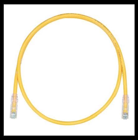 Panduit UTPSP3YLY Category-6 8-Conductor Strain Relief Clear Boot Patch Cord, 3-Feet, Yellow