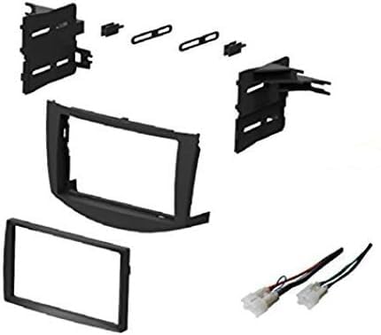 ASC Audio Car Stereo Dash Install Kit and Wire Harness for Installing an Aftermarket Double Din Radio for 2006 2007 2008 2009 2010 2011 Toyota RAV4