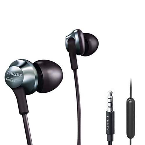 Philips Pro Wired Earbuds with Microphone, Hi-Res Audio in-Ear Headphones with 3.5mm Jack, Comfortable and Durable Build Earphones, Perfect for Music