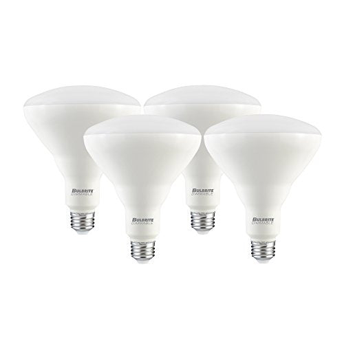 Bulbrite LED BR40 Dimmable Medium Screw Base (E26) Light Bulb, 85-Watt Equivalent, 2700K, 4 Piece
