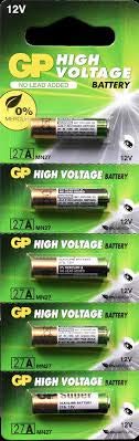12 Volt Alkaline Batteries - 5-Pack - GP Battery 27AE