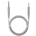 EARLA TEC Replacement Audio Cable Cord Extension Wire for Bose QuietComfort QC25 QC35 Headphones with in line Mic Volume Control (No mic Grey)