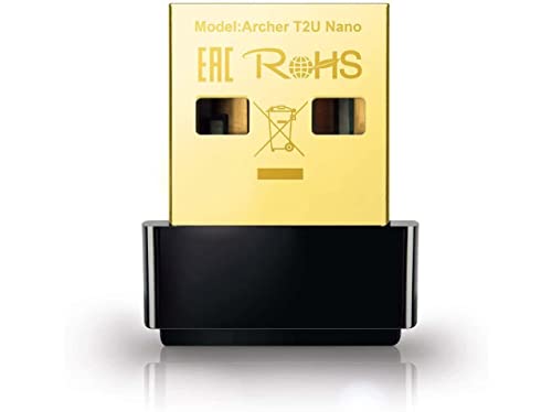 TP-Link Nano AC600 USB WiFi Adapter(Archer T2U Nano)- 2.4G/5G Dual Band Wireless Network Transceiver for PC Desktop, Travel Size, Supports Windows