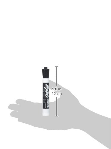 EXPO Dry Erase Markers, Low Odor Ink, Black, Chisel Tip, 12 Count - Whiteboard, Calendar, Organization, Essential Supplies for Office, School