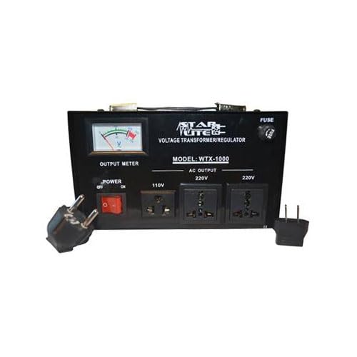 1000 Watt Step Up/Down Voltage Converter Transformer WTX-1000, 5 Year Warranty, Fuse Protection and Automatic Voltage Regulator - Two Way Transformer…