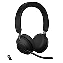 Jabra Evolve2 65 UC Wireless Headphones with Link380a, Stereo, Black - Wireless Bluetooth Headset for Calls and Music, 37 Hours of Battery Life…