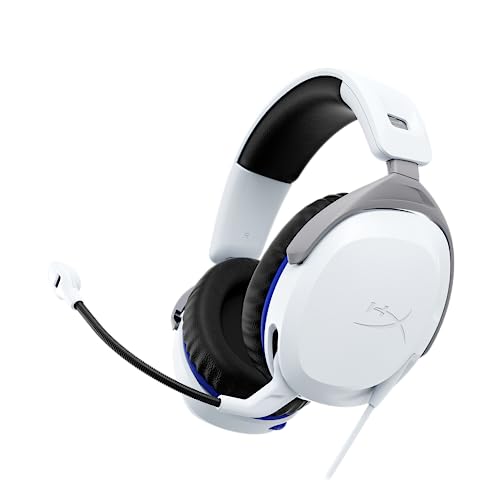 HyperX Cloud Stinger 2 - Gaming Headset for PlayStation, Signature Comfort, Adjustable Headband, Wired, White