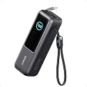 Anker Laptop Power Bank,25,000mAh Portable Charger with 165W Total Output,3 USB-C Ports (100W Max Each),Built-in Retractable Cables,Flight-Ready,for