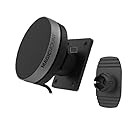 Scosche MagicMount Charge Elite Qi2 15W Wireless Car Charger Phone Mount, MagSafe Car Mount Charger with AMPS Plate and Adhesive Dash Adapter