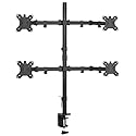 VIVO Quad 13 to 30 inch LCD Monitor Desk Mount, Fully Adjustable Stand with Tilt and Swivel, Holds 4 Screens with Max VESA 100x100, STAND-V004