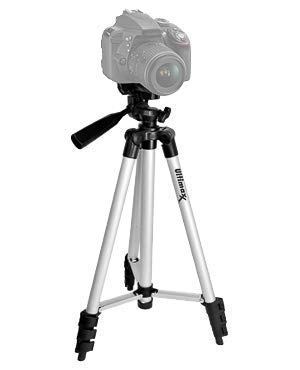 Ultimaxx Lightweight Portable Camera Tripod Stand with Carrying Bag for Sony, Nikon, Canon, Olympus, Pentax, Panasonic, Samsung Cameras and Camcorders