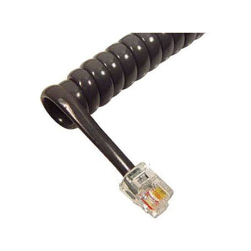 Telephone Handset Cord with Medium Gray Cable with 4 Inch Lead 12 Ft ***Call For Current Pricing***