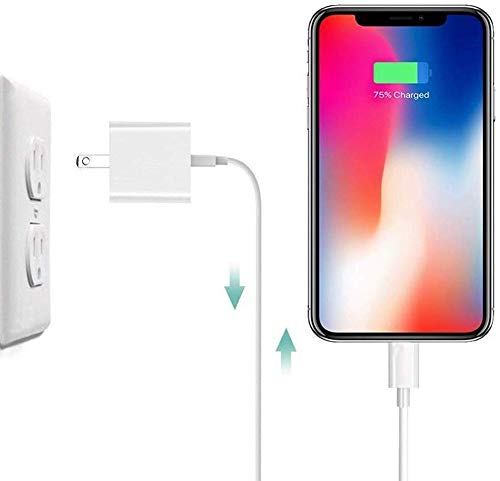 Wall Charger, USB Adapter, SUPWISER 2 Pack 10W Dual Port Quick Charger Plug Cube Replacement for iPad iPhone 15/14/13/12/11/XR/8/7/6S/6/5,Samsung