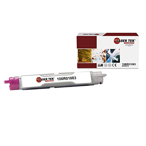 Laser Tek Services Compatible Toner Cartridge Replacement for Xerox 6300 106R01083 Works with Xerox Phaser 6300 Printers (1 Pack, Magenta) - 7,000