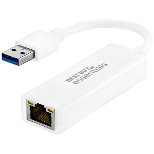 Best Buy Essentials Networking Accessories - USB & USB-C to Ethernet Adapters, Ethernet Cables, Cords for Home, Office, and Gaming (USB to Ethernet
