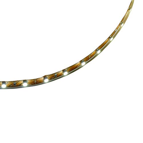 LEDwholesalers 16.4 Feet (5 Meter) Flexible LED Light Strip with 300xSMD3528 and Adhesive Back, 12 Volt, White 6000K, 2026WH