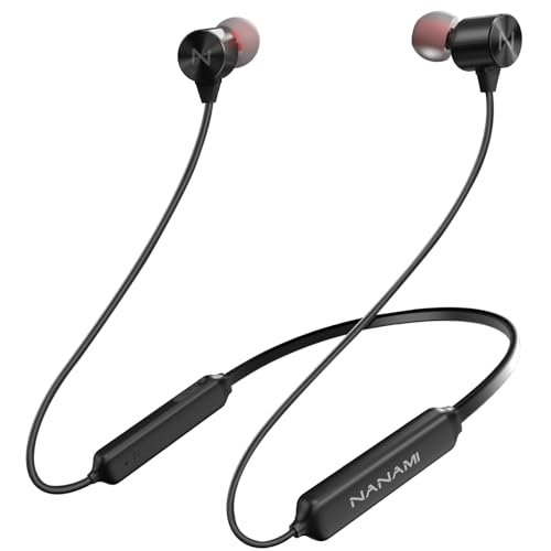 NANAMI Earbuds, Update Bluetooth Wireless Headphones, IPX7 Waterproof, in-Ear Earphones with Mic, Magnetic Neckband, HiFi Stereo Deep Bass Noise
