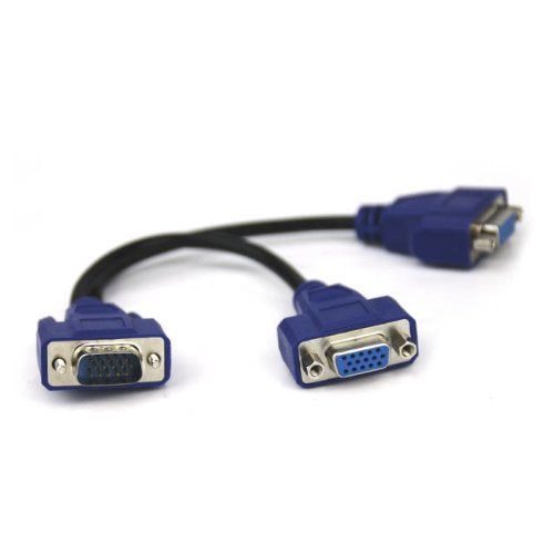 Vcom Monitor Y Splitter Black Cable with Blue Connector (CG021-B-0.2)