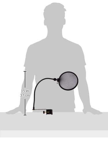 Shure Popper Stopper Pop Filter with Metal Gooseneck and Heavy Duty Microphone Stand Clamp