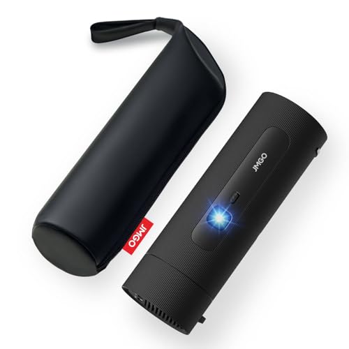 JMGO PicoFlix GTV Netflix Projector, 1080P Mini Portable Projector with Wifi and Bluetooth, 4.5H Battery, Outdoor 3D Movie Projector 150", Gimbal Auto