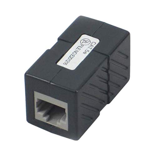 IEC Ethernet Crossover Coupler Adapter - POE (Power Over Ethernet Compatible) (Black)