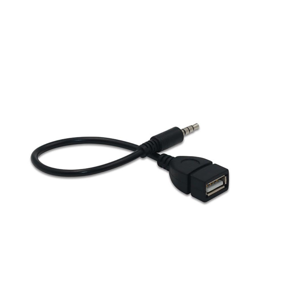 Lzzvibo Car AUX Audio Cable 3.5mm to USB Card Reader, OTG Audio Cable for Mobile Phones, USB Drives, and Car Use