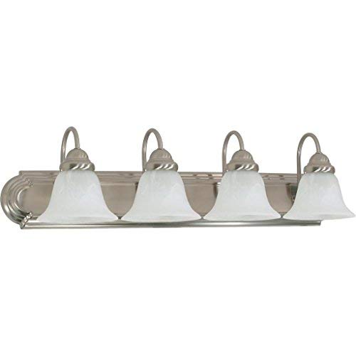 Nuvo Lighting 60/3211 Traditional Four Light Vanity from Ballerina Collection in Pwt, Nckl, B/S, Slvr. Finish