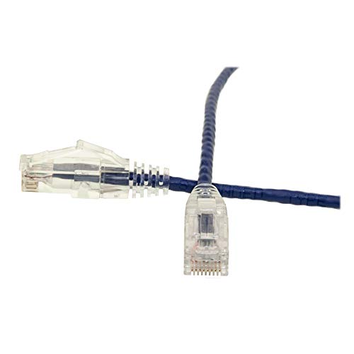 CableWholesale Cat6 Slim UTP Ethernet Cable, 28 AWG, PoE+, 2 ft, Purple