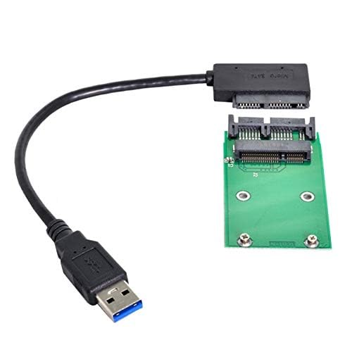 Cablecc USB 3.0 to mSATA 50Pin SSD & 1.8" Micro SATA 7+9 16pin Adapter Add on Cards PCBA USB 3.0 to mSATA 50Pin SSD & 1.8" Micro SATA 7+9 16pin