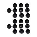Earbudz 10 Pairs Small Silicone Replacement Earbud Tips (Black)