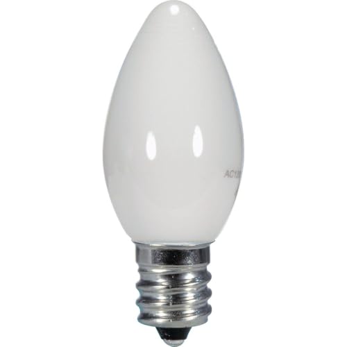 Satco 5W Equivalent Soft White Frosted C7 Candelabra Base LED Decorative Light Bulb - 1 Each