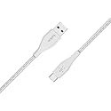Belkin DuraTek Plus USB C to USB Cable - USB-A Cable W/Leather Strap - Ultra-Strong Charging Cable W/Flexible Insulation - Compatible W/iPads, Samsung