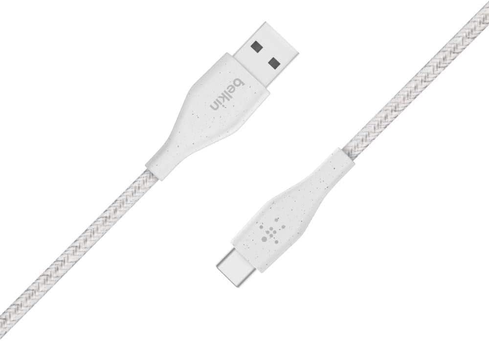 Belkin DuraTek Plus USB C to USB Cable - USB-A Cable W/Leather Strap - Ultra-Strong Charging Cable W/Flexible Insulation - Compatible W/iPads, Samsung