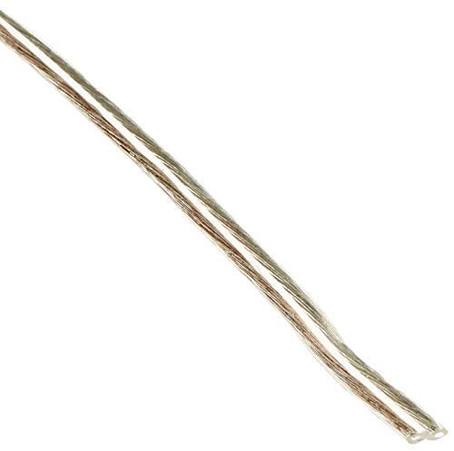 Absolute S18100 100-Feet 18 Gauge Car and Home Stereo Clear Speaker Wire